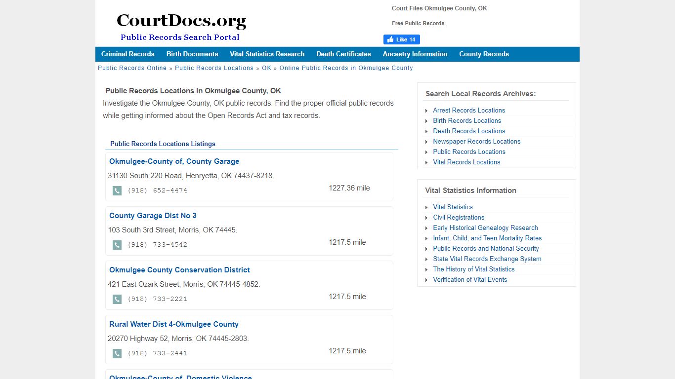 Court Files Okmulgee County, OK - Free Public Records