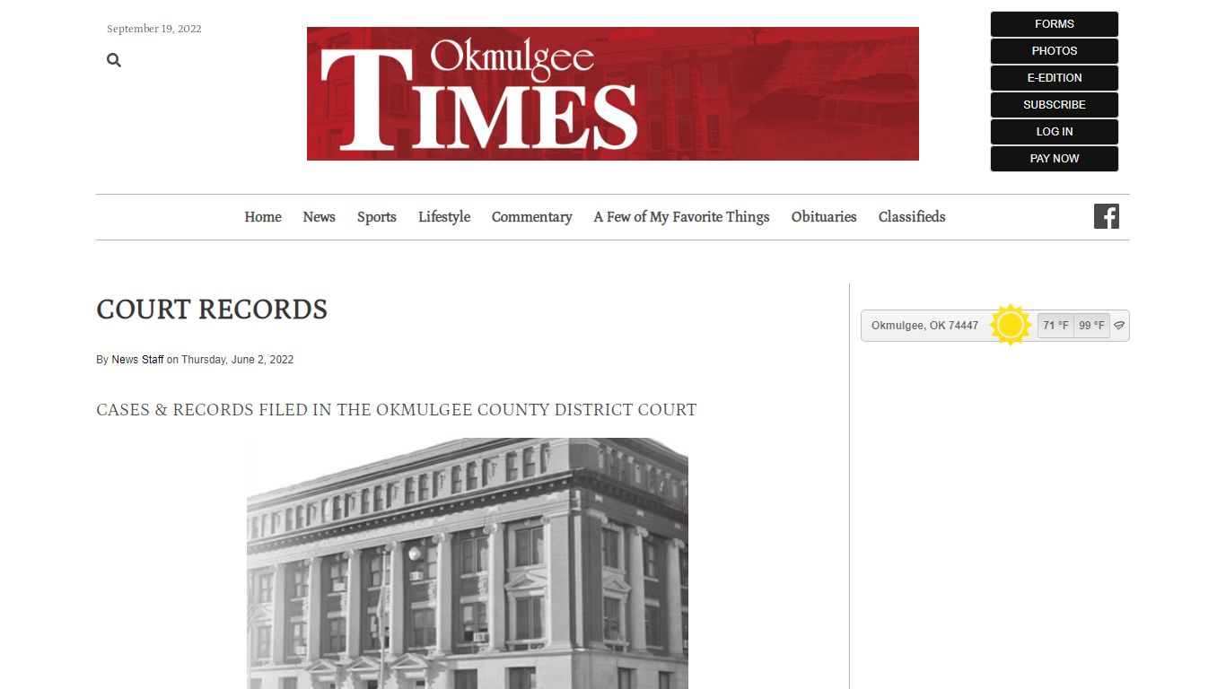 COURT RECORDS | Okmulgee Times